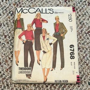 McCall's Sewing Pattern 6768. Size 8. Top, Blazer, Skirt, Pants